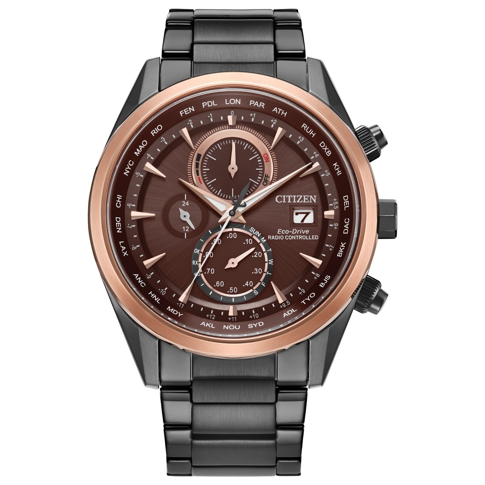 Citizen Men’s Sport Luxury Chronograph Day Eco-Drive Gray Watch 43 MM AT8267-51X