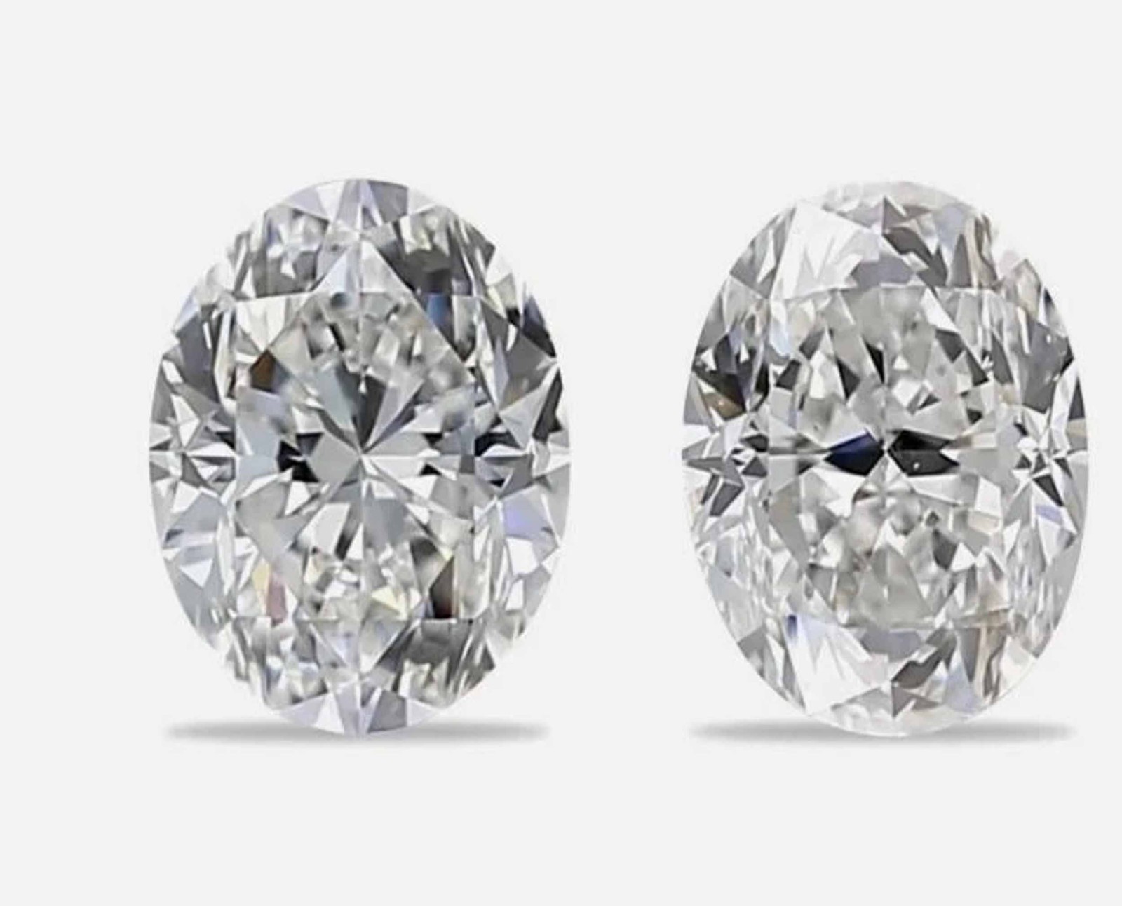 IGL 2 Ct Pair Oval Lab Grown White Diamond D Color VVS1 Loose Gem 10×7 mm 5SDN