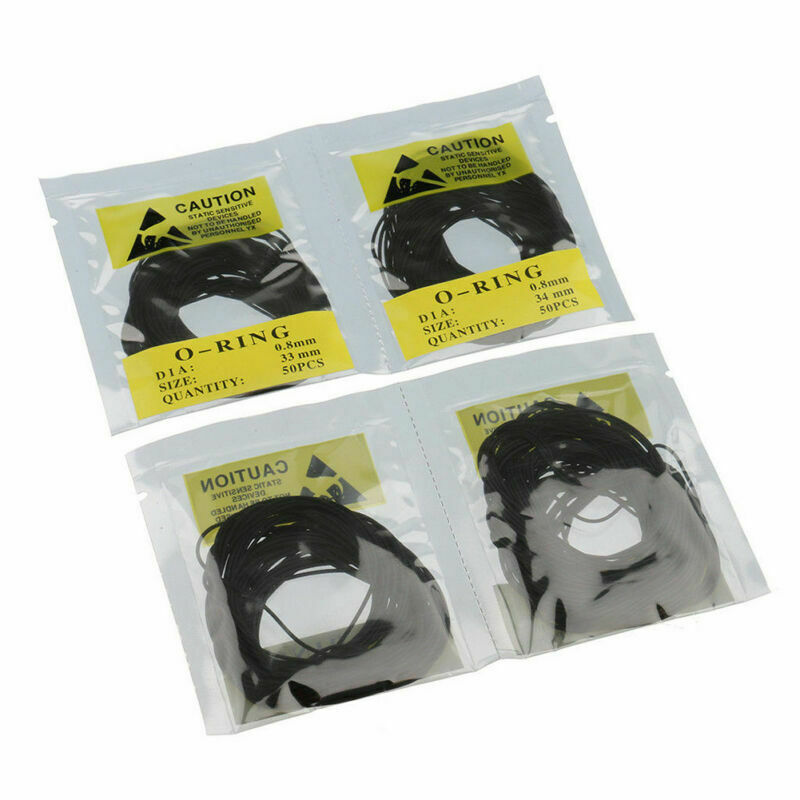 500Pcs 31-40mm Rubber O-Ring Watch Back Cover Waterproof Seal Gaskets 0.8mm Diam
