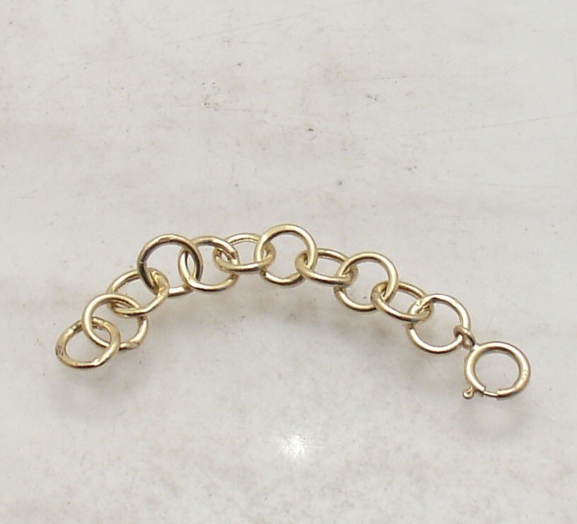 2″ Rolo Circle Link Extender for Bracelet Necklace Chain Real 10K Yellow Gold