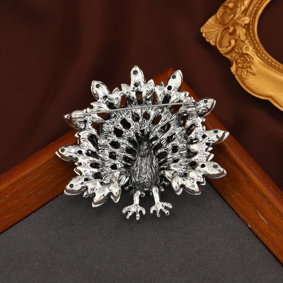 Vintage Retro Yellow Crystal Thanksgiving Turkey Roast Brooch Pin Jewelry Gift
