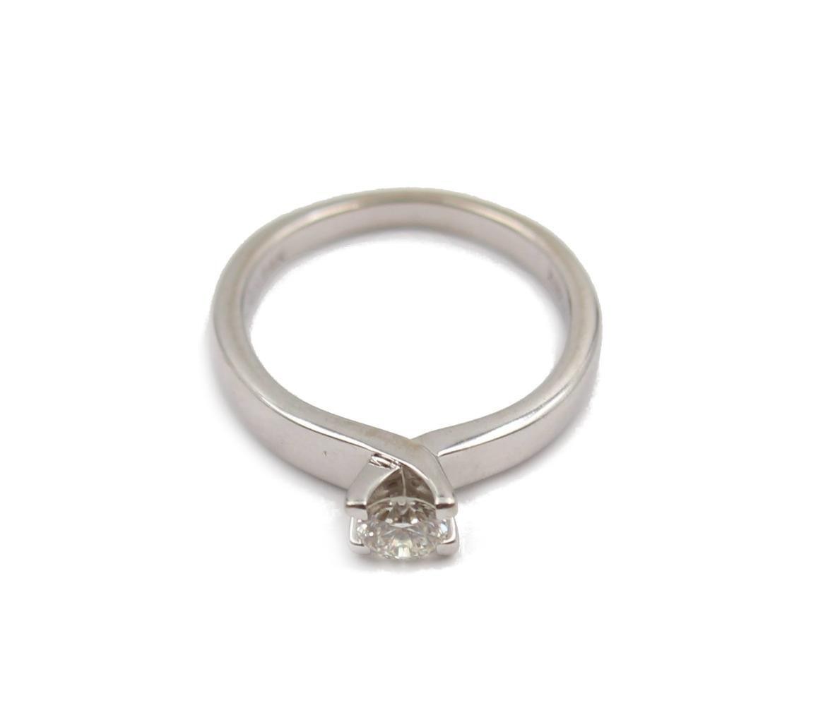 14 Karat White Gold Ladies 0.25 Carat Diamond Ring Size 5