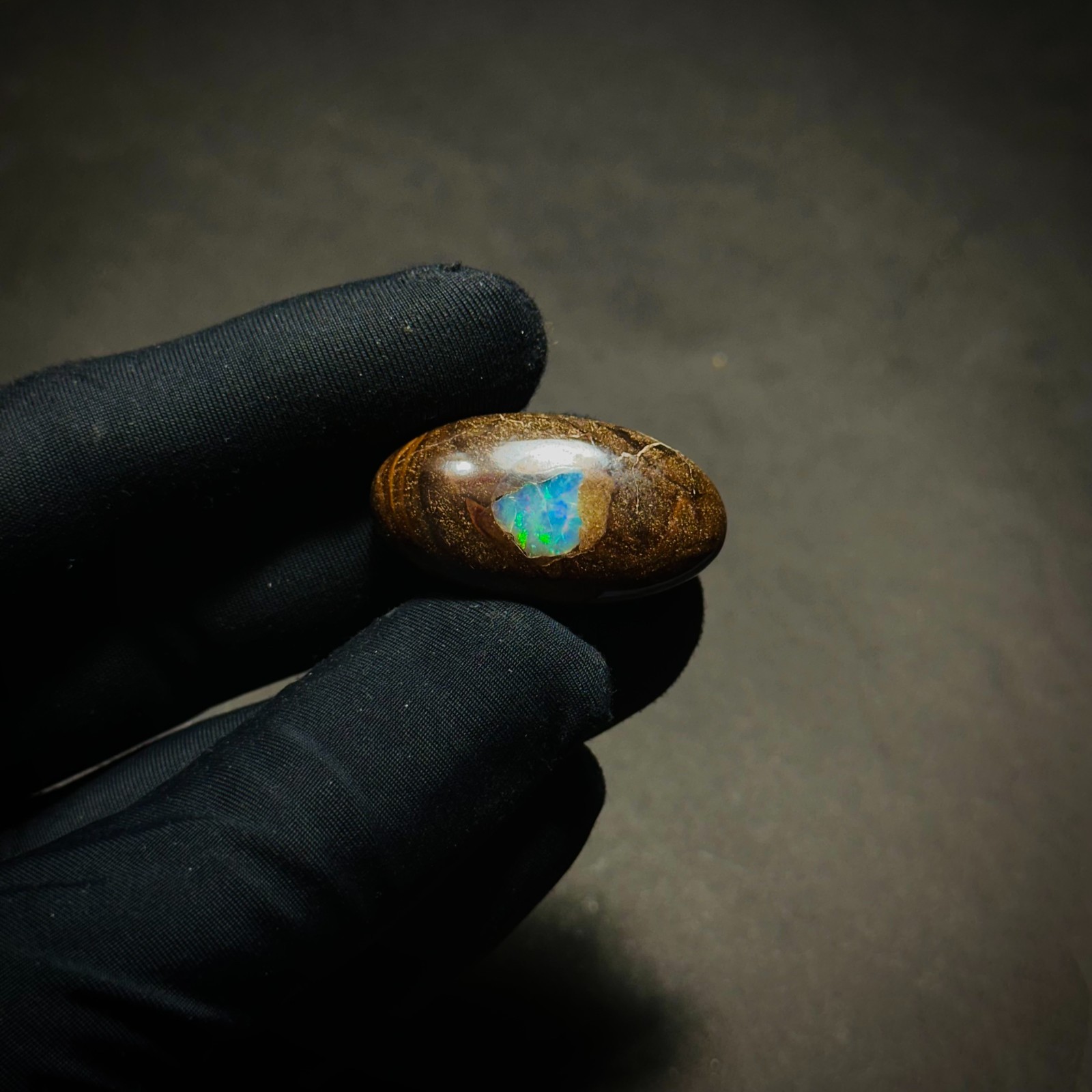 40Ct, Earth-Mined Australian Boulder Opal, Hand Polished Opal Cabochon, 36x20x9