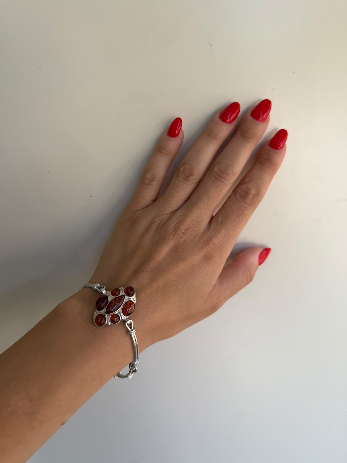 925 Silver Baltic Amber Bracelet