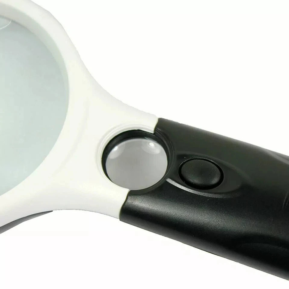 3x-45x Handheld Magnifier Magnifying Glass & 30x 60x 90x Coin Jewelers Loupe