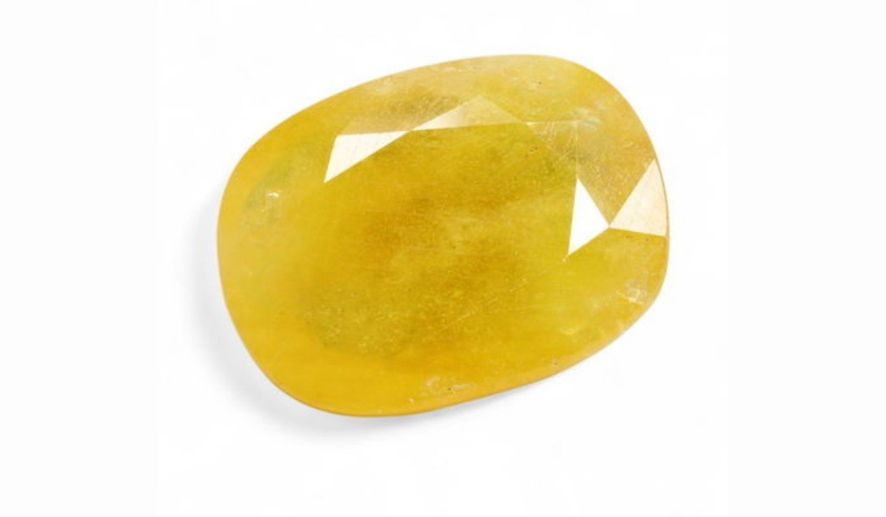 28.09 Carats Earthy Golden Yellow Sapphire – Natural African Stone