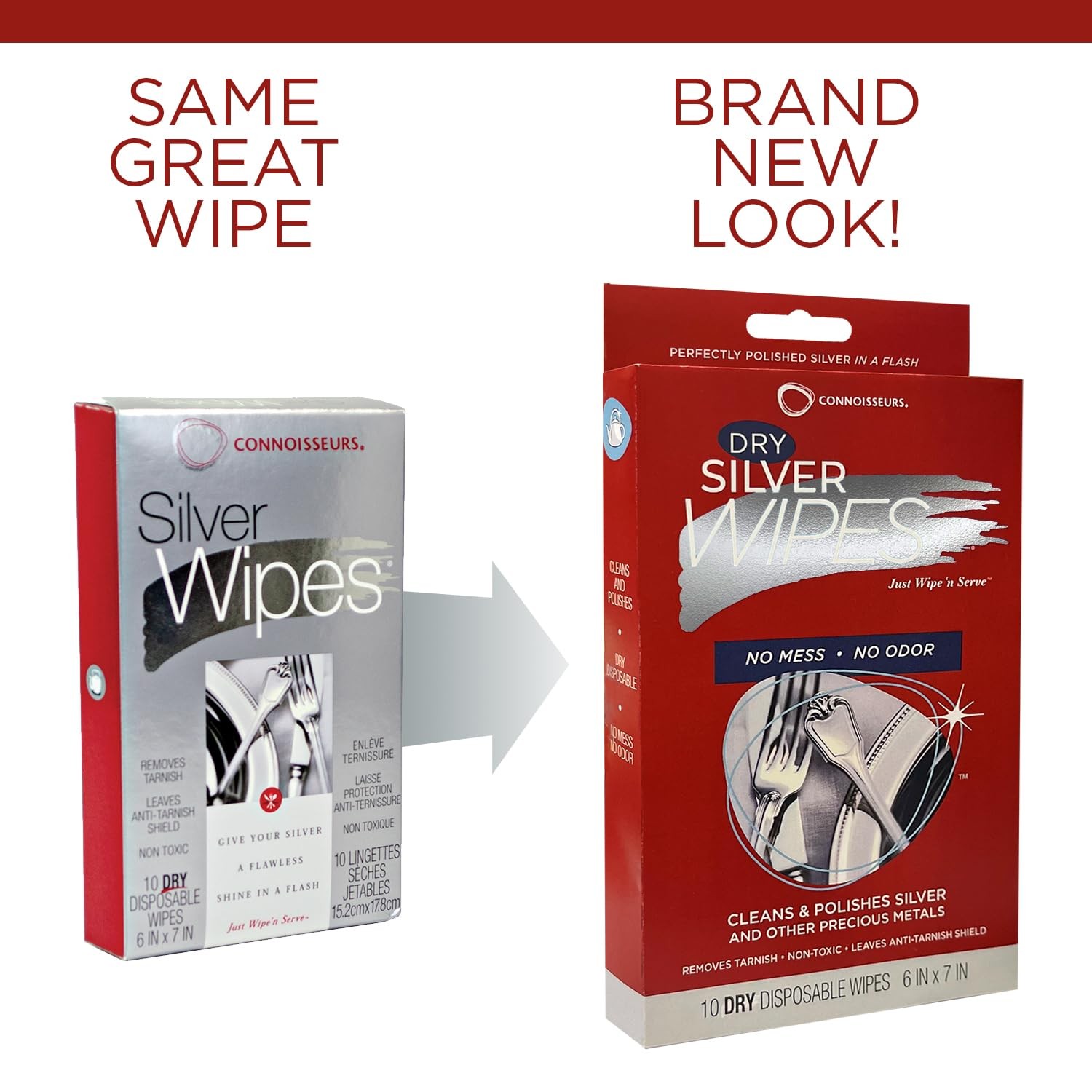 Connoisseurs Silver Cleaner Wipes for Sterling 1 Count (Pack of 10), White