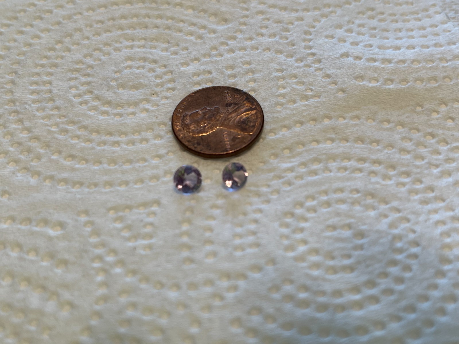 Two Natural 5mm round Amethyst-Not heat treated or enhanced