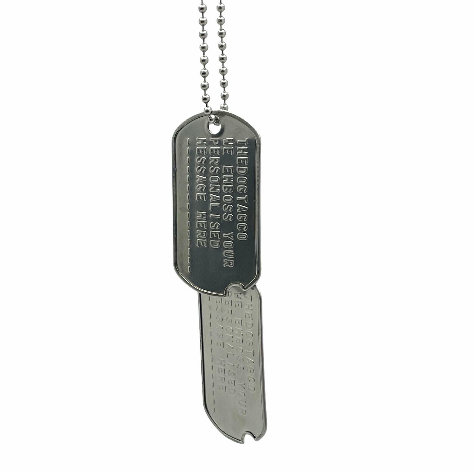 WWII Era Personalised Military Dog Tags Pair Set Army Engrave Military Embossed