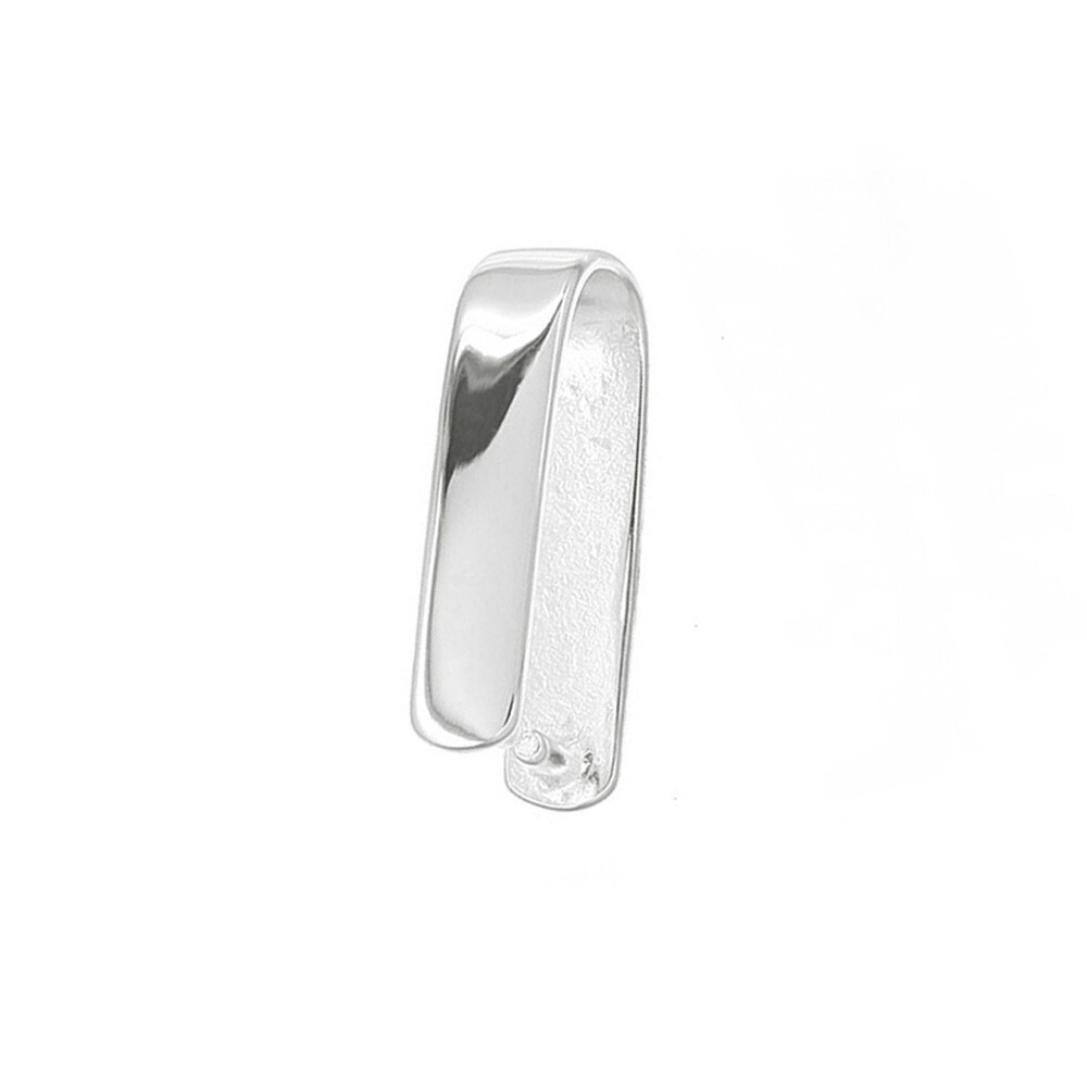 1PC Fine Sterling Silver Pinch Clip Bail Pendant Clasp Slider 16mm #99817