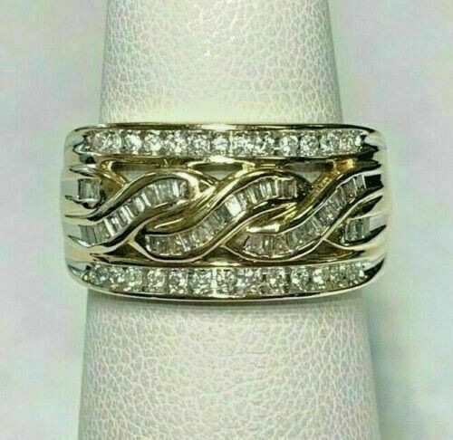 2Ct LAB CREATED VVS1 Diamond Women’s Engagement Ring 14K Yellow Gold Over