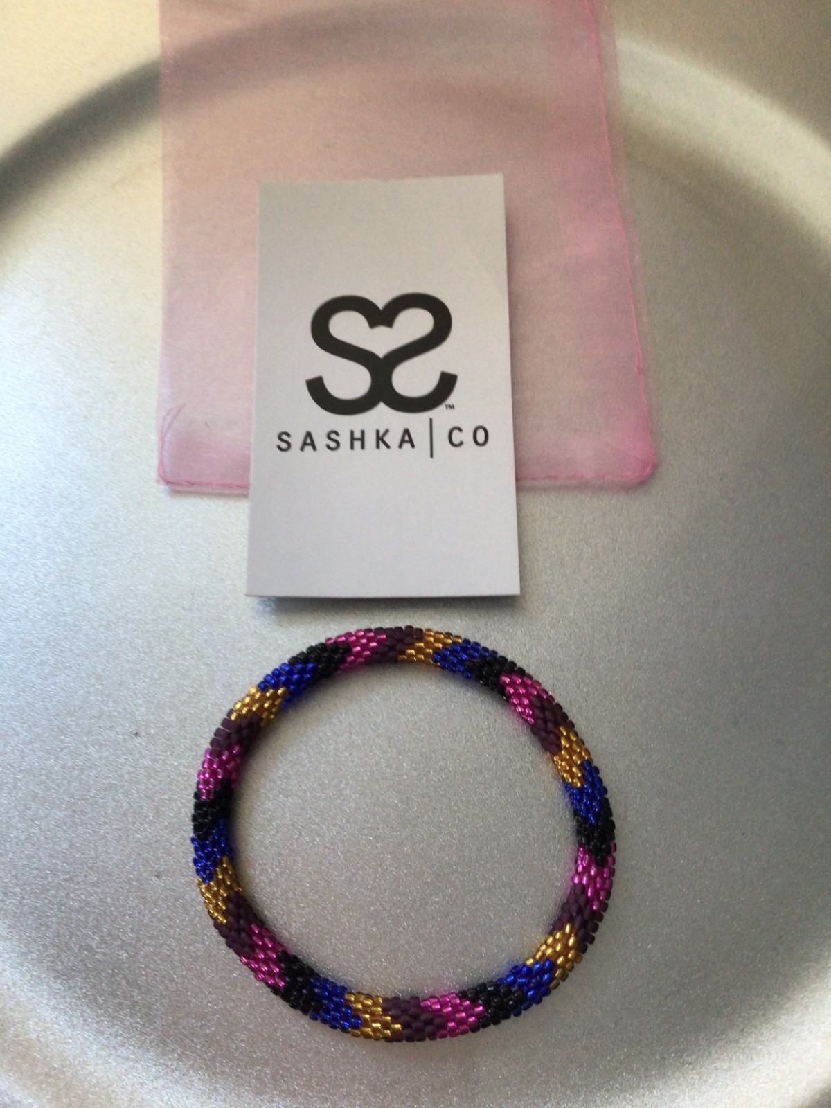 GLASS BEAD 8″ ROLL ON SASHKA BRACELET