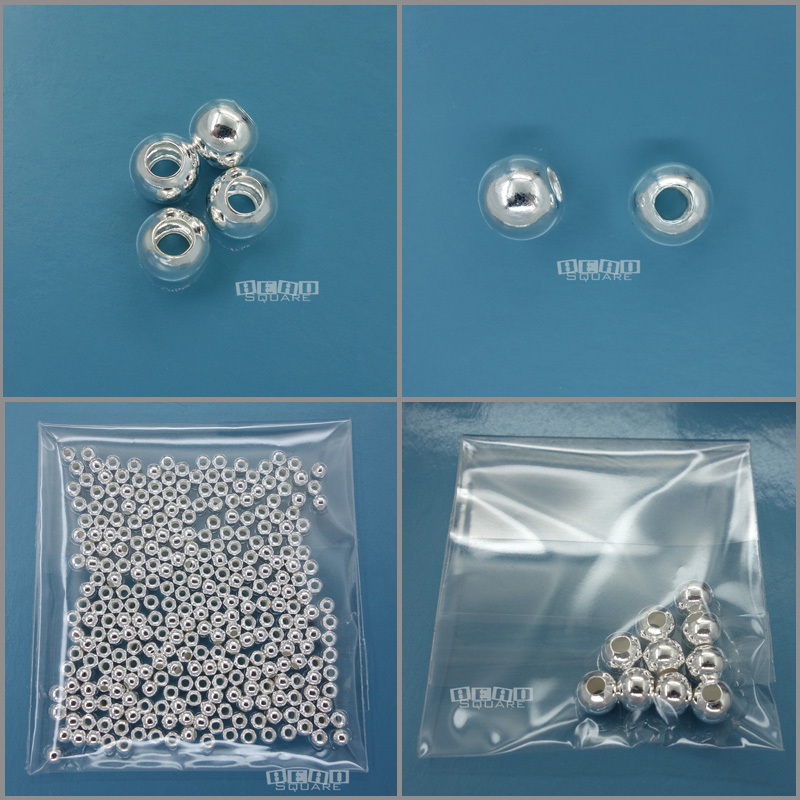 Solid Sterling Silver Seamless Round Bead Spacer (Option: 2mm Crimp to 12mm)