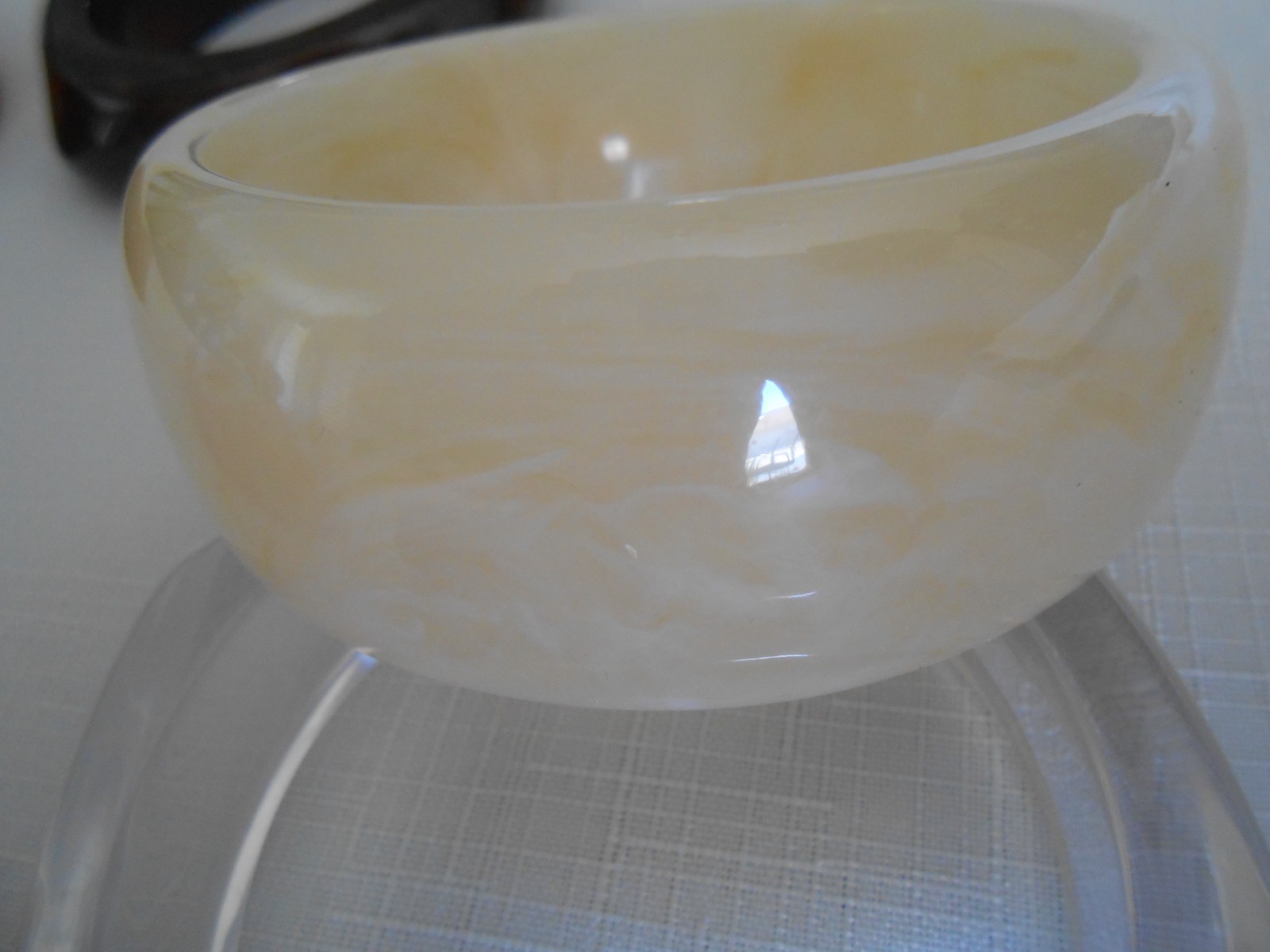 Set of 6 Bangle Bracelets Wide Marbled Acrylic Resin Multiple Colors