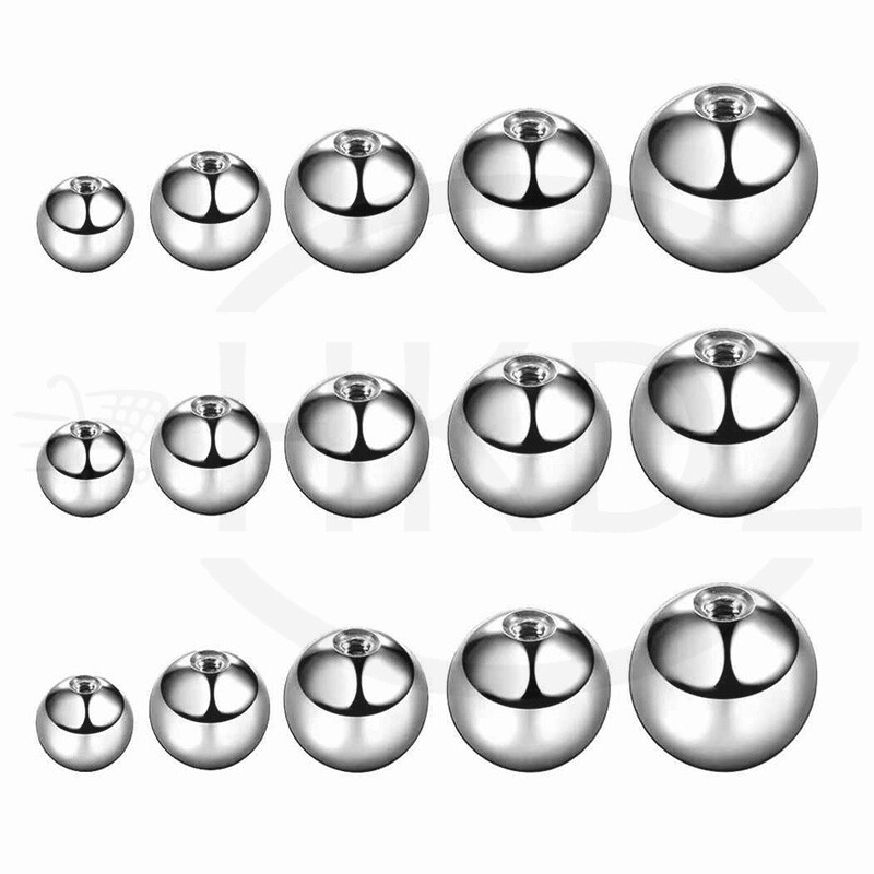 Replacement Spare Balls Labret Piercing Attachments 3mm 4mm 5mm 6mm 8mm 14G16G