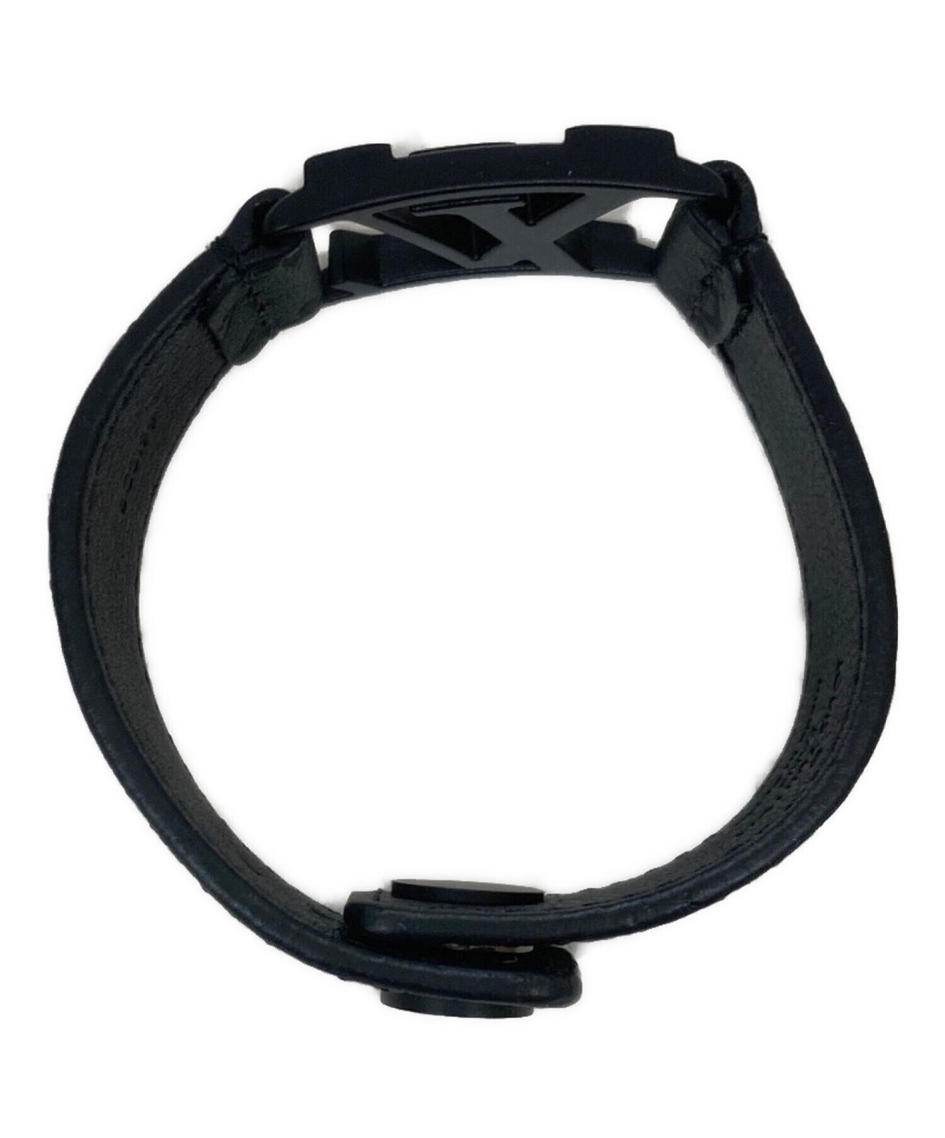 Louis Vuitton Black Brassle Hockenheim Men’s Bracelet M6547 18cm Rubber