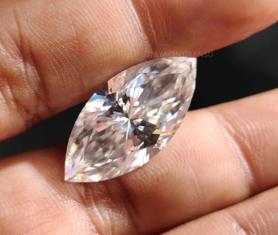 GIE Certified Excellent 3×6 mm Marquise Cut IF Lab Created Diamond with D-color