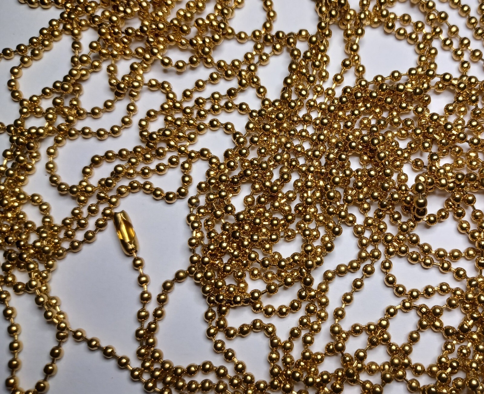 Brass Military 2.4mm Ball Bead Dog Tag Chain Necklace Sizes 24″25″27″28″30″