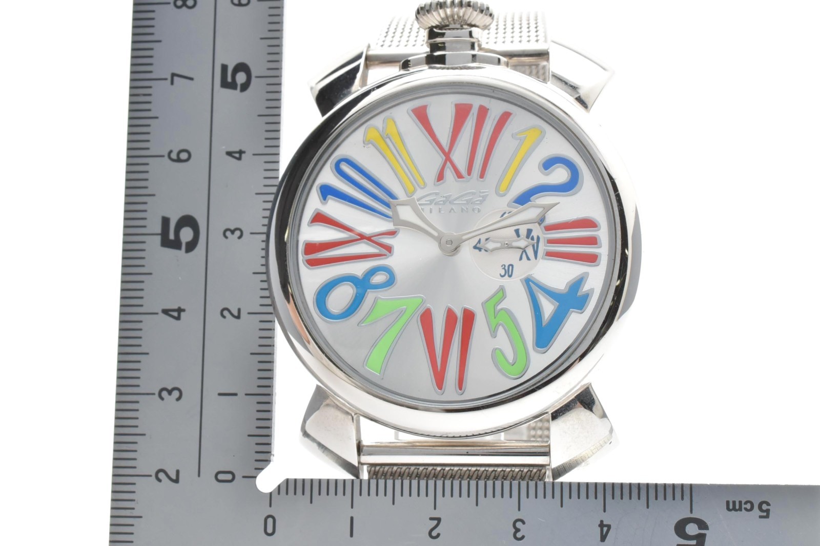 [Box,Paper] GaGa Milano Manuale 46 5080 Silver Dial Quartz Men’s Watch JAPAN