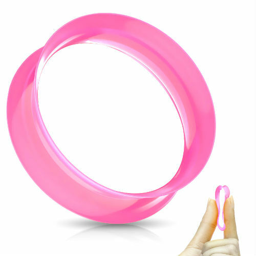PAIR-ULTRA THIN SKINS TUNNELS-Silicone Ear Skins-Ear Gauges-Soft Ear plugs