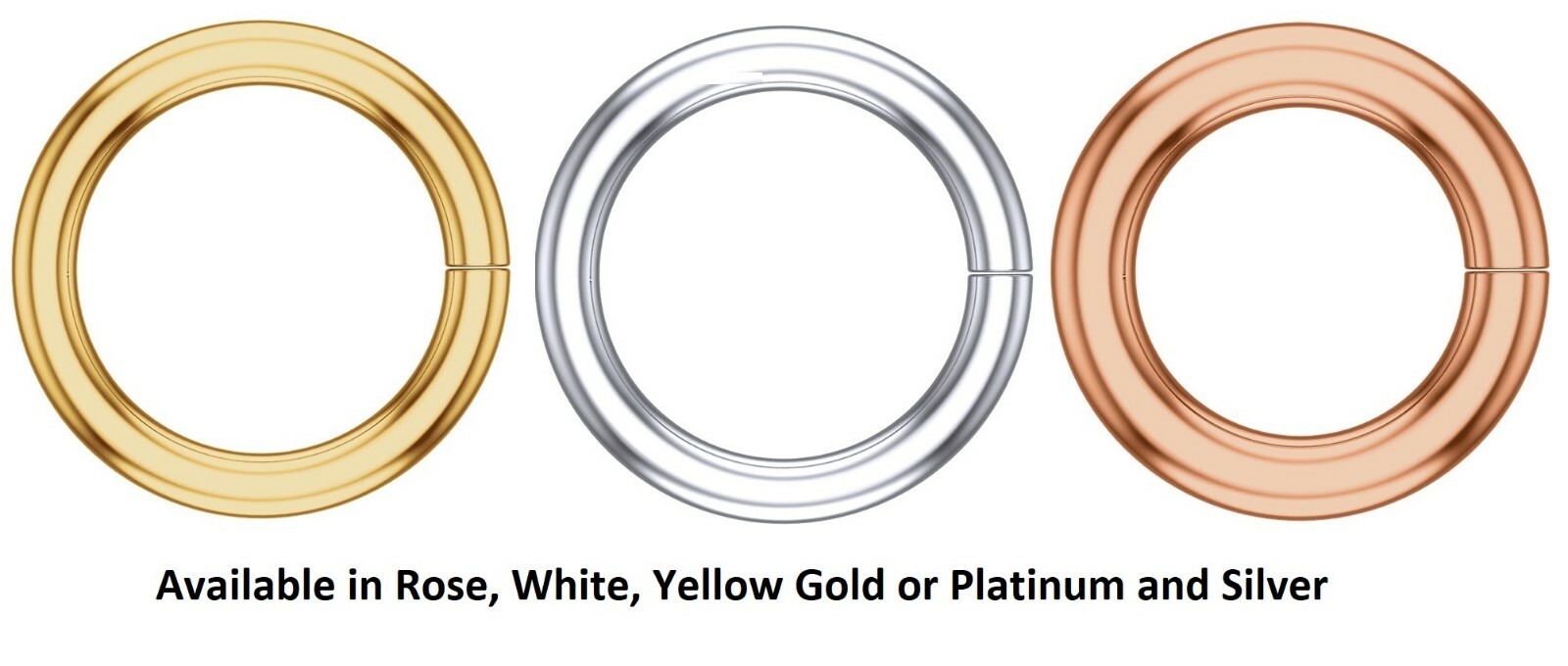 14K Solid Gold Round Open Jump Rings 24 Gauge .50mm Chain Ends Range 1.-2.8mm ID