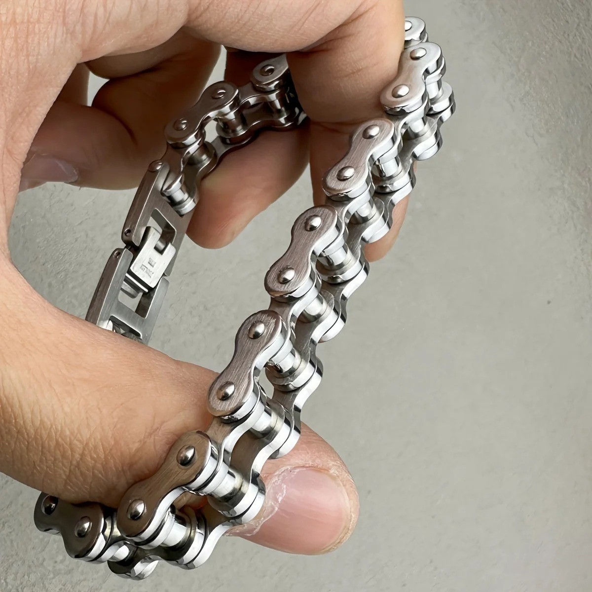 SOLID Stainless Steel Motorcycle Bike Chain Design Bracelet Men’s Jewelry Gifts