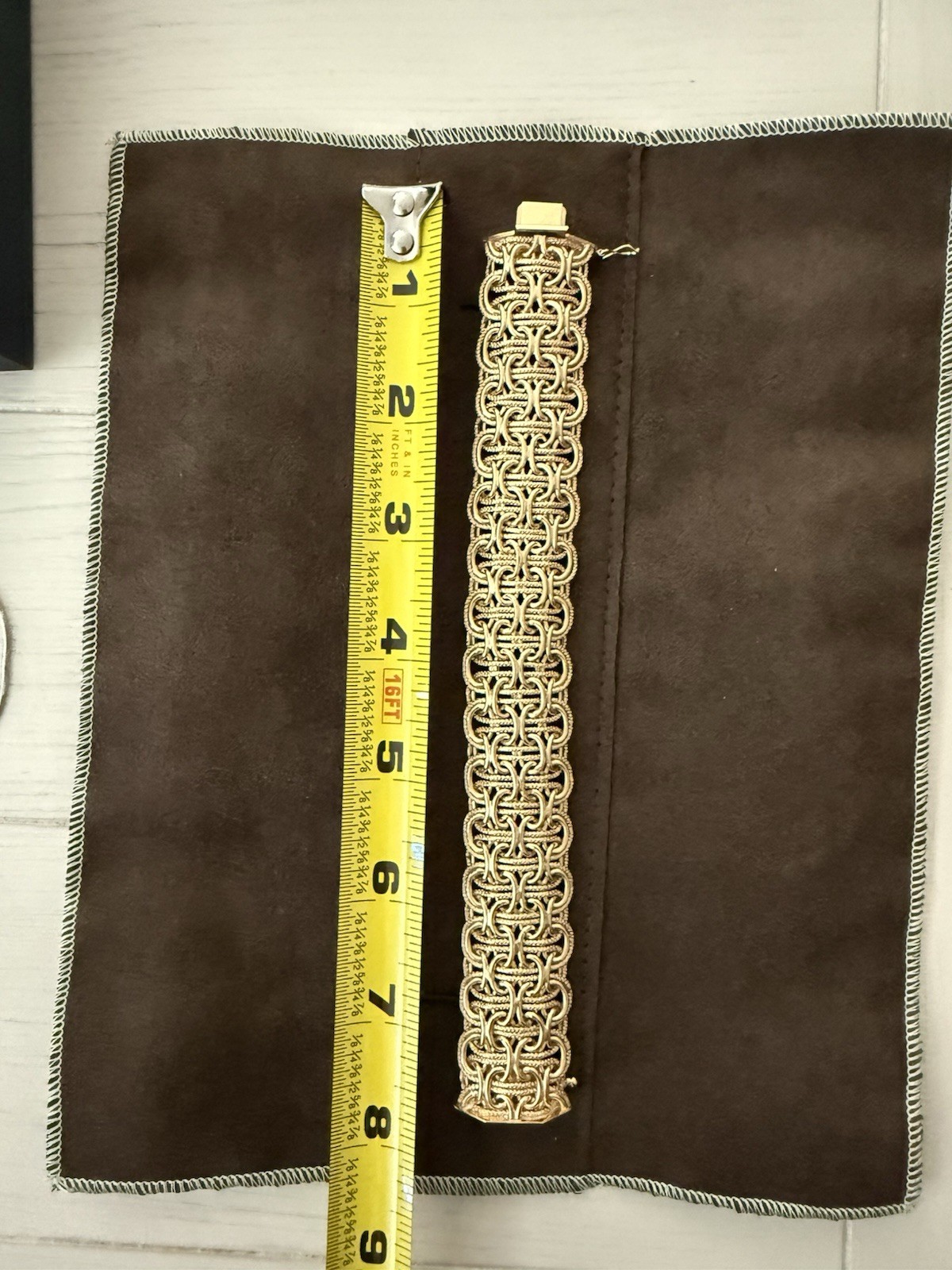18K Yellow Gold Byzantine Chain Bracelet 7.5in Italy 750 Box Clasp