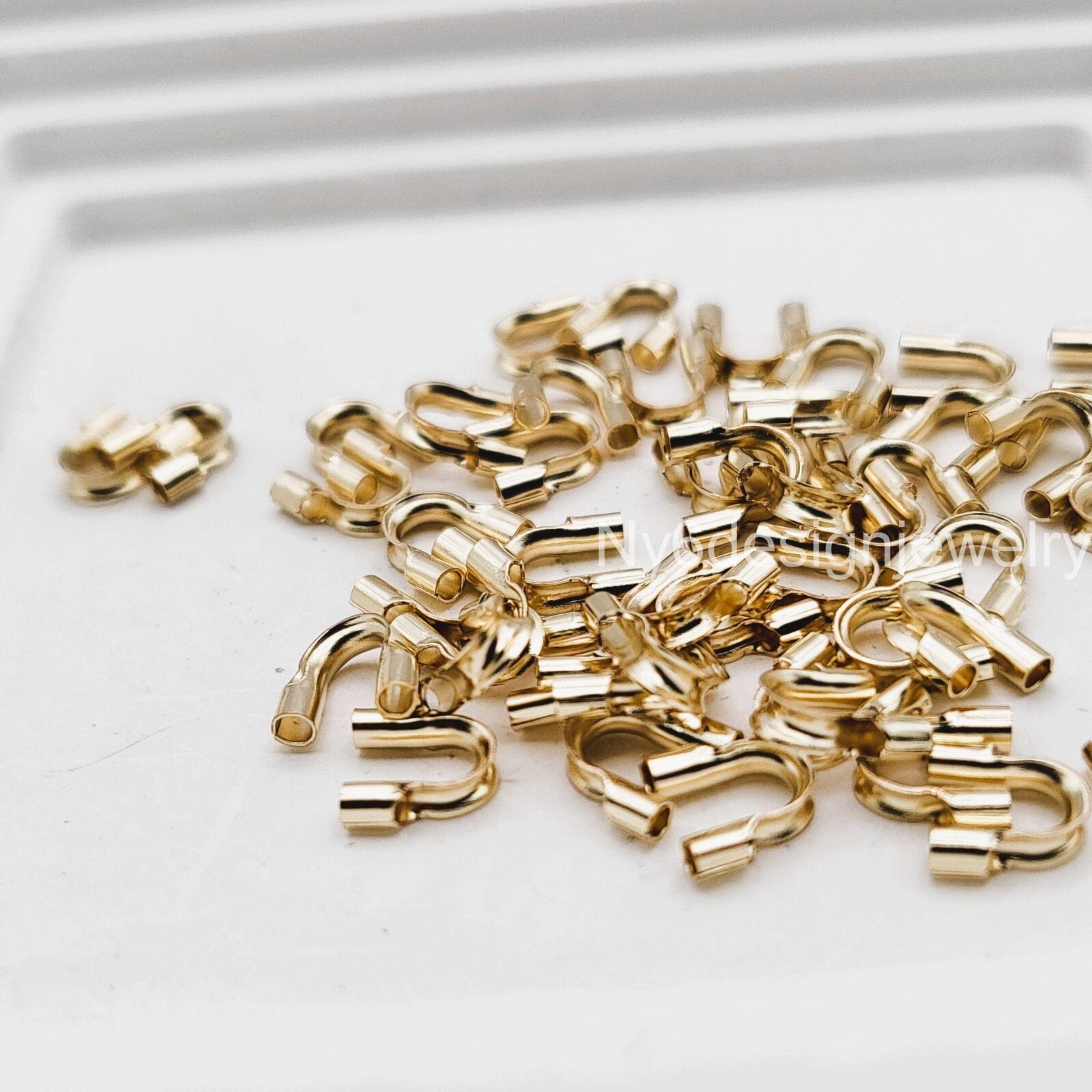 14K Gold Filled Wire Guards, Guardians, Cable Thimbles 3mm, 4mm, 5mm, 20pcs