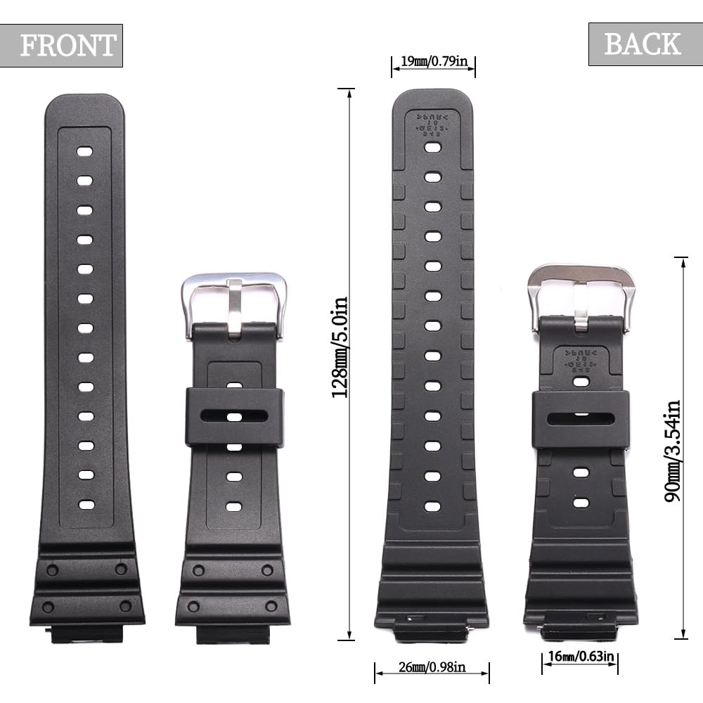 Resin Band with Casio GA2100 GA2110 GA-B2100 Series Black Men’s Strap Sports …