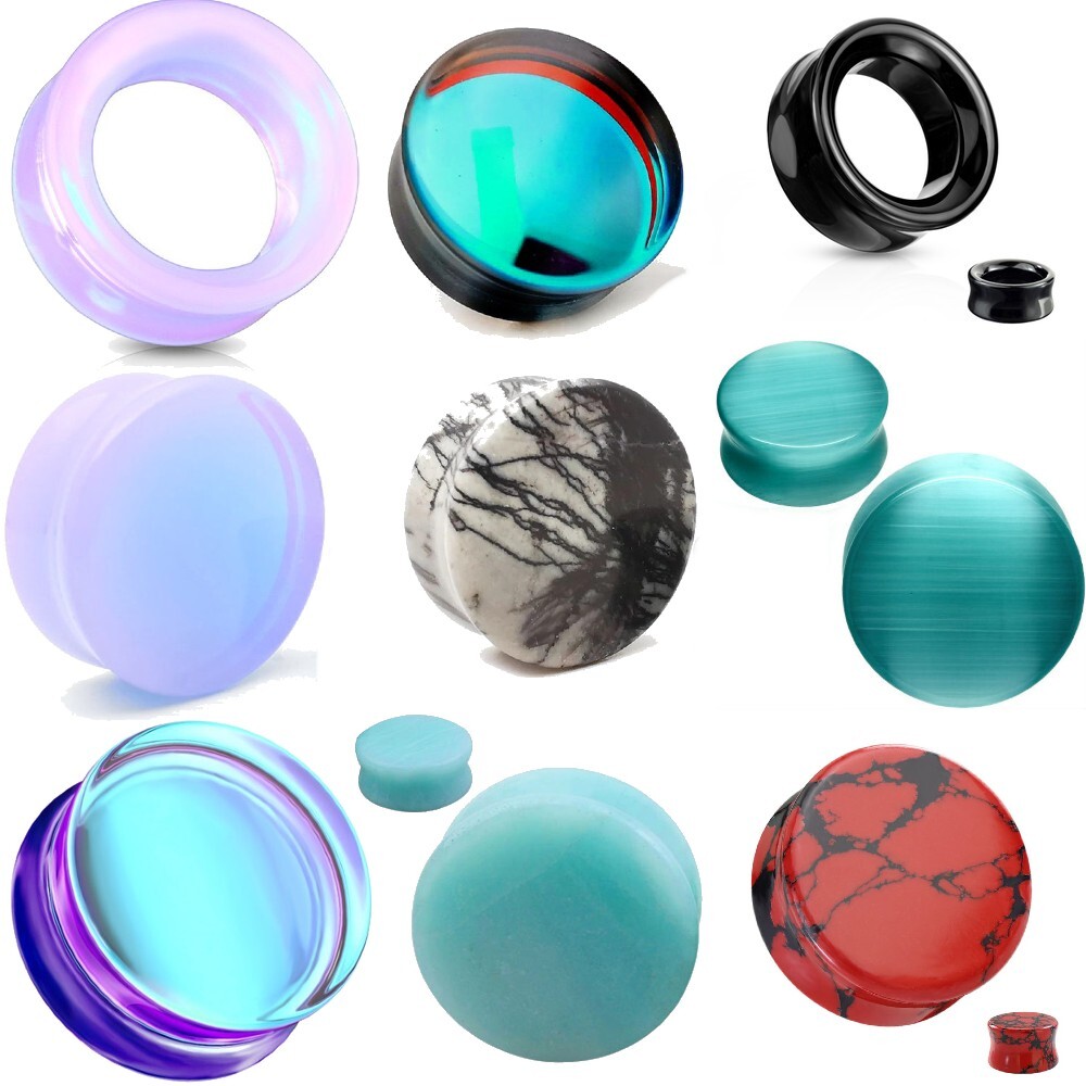 Ear Gauges Ear Plugs Tunnels flesh tunnel plugs stretched ear jewlery
