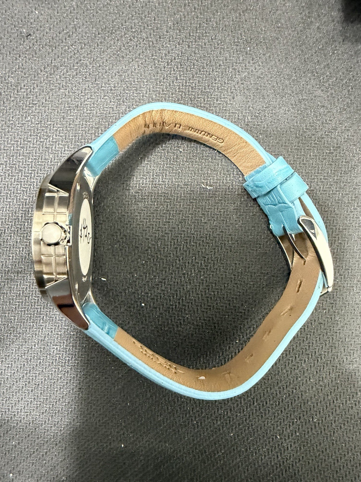 Breil Milano MOP Skeleton Dial Turquoise Leather Watch – Brand New