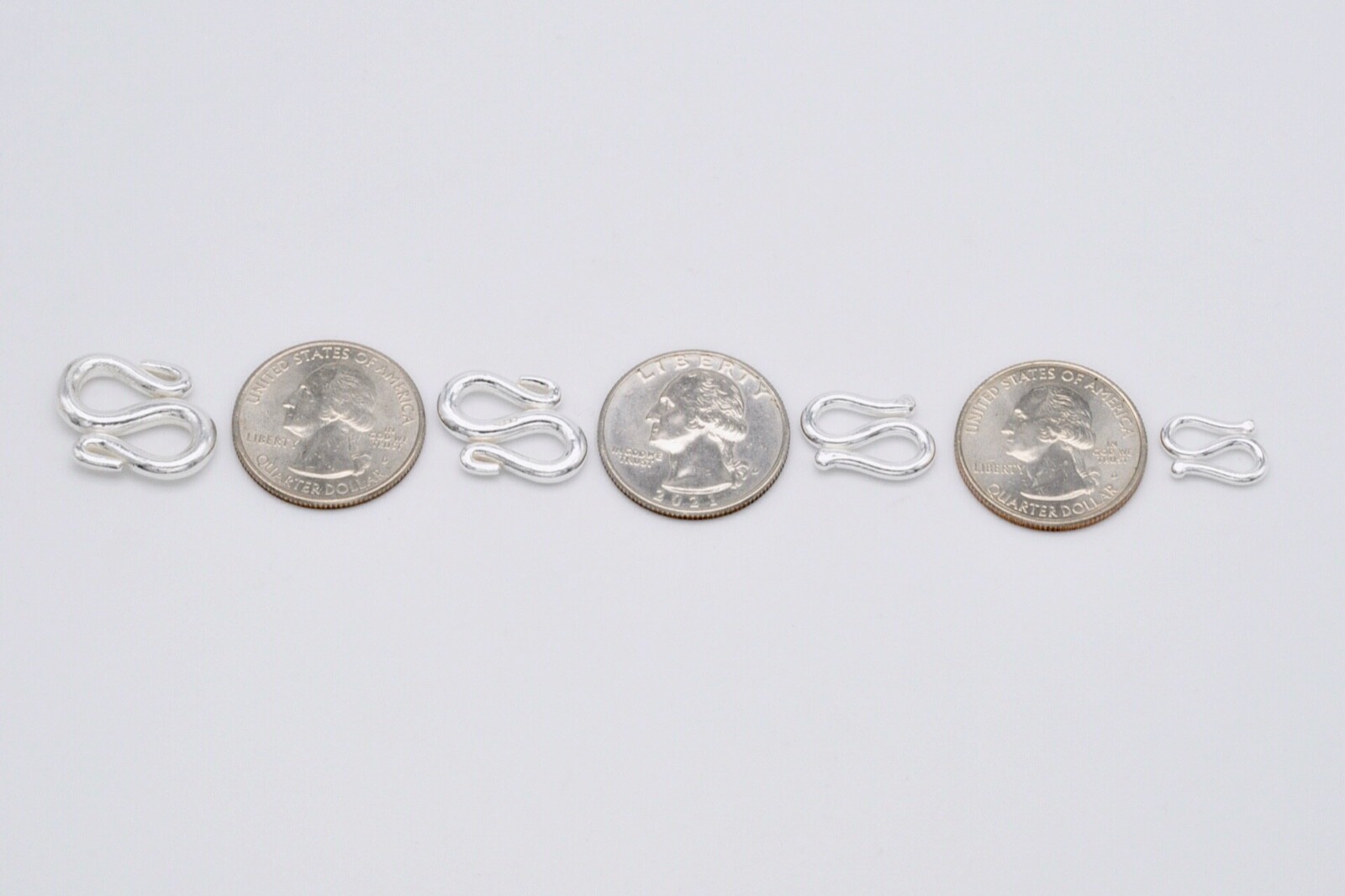 999 FINE silver Handmade S clasp Lock SM, MED , LRG ,