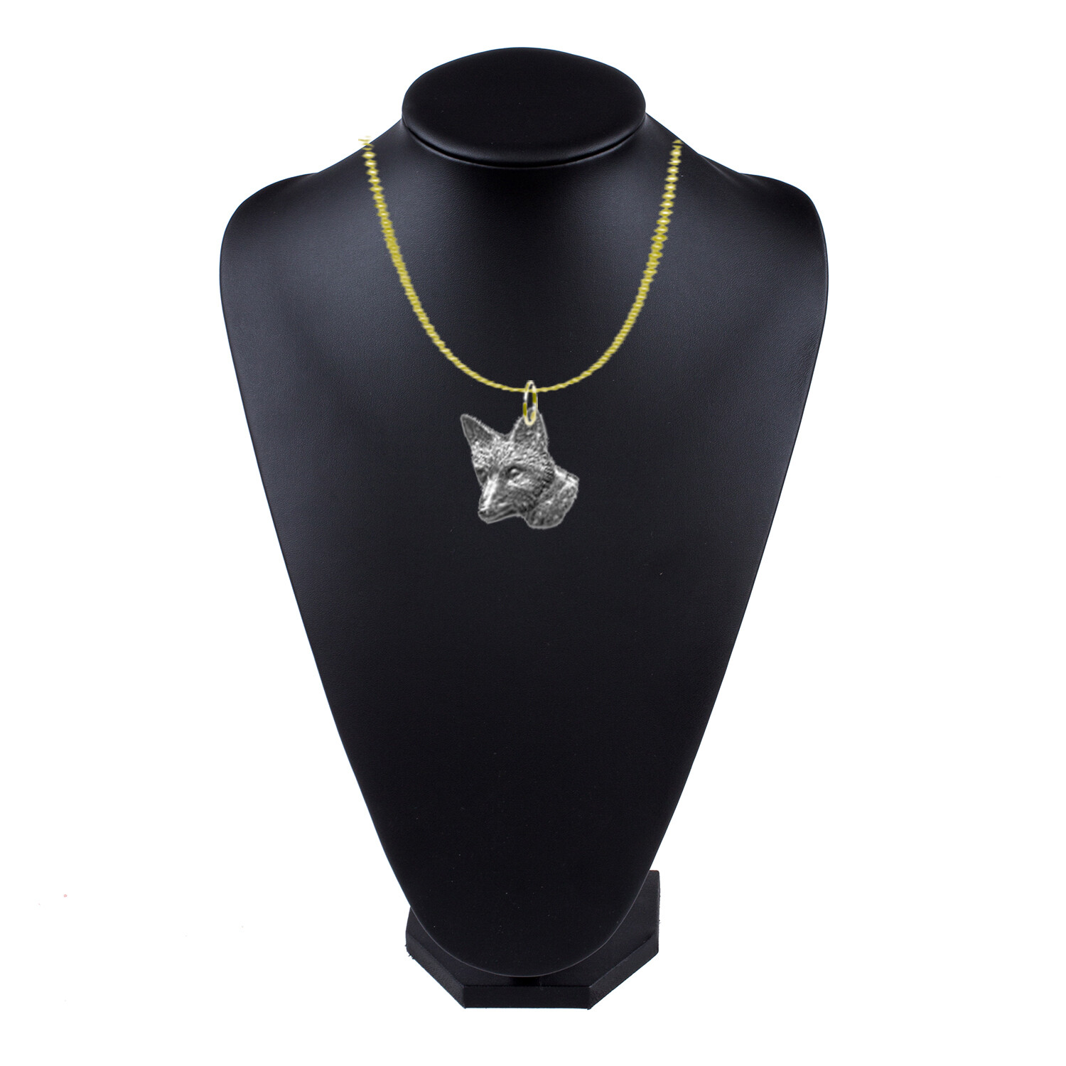 A6 Fox Head 1 Antique Bronze or silver necklace size 16 18 20 24 30 inch