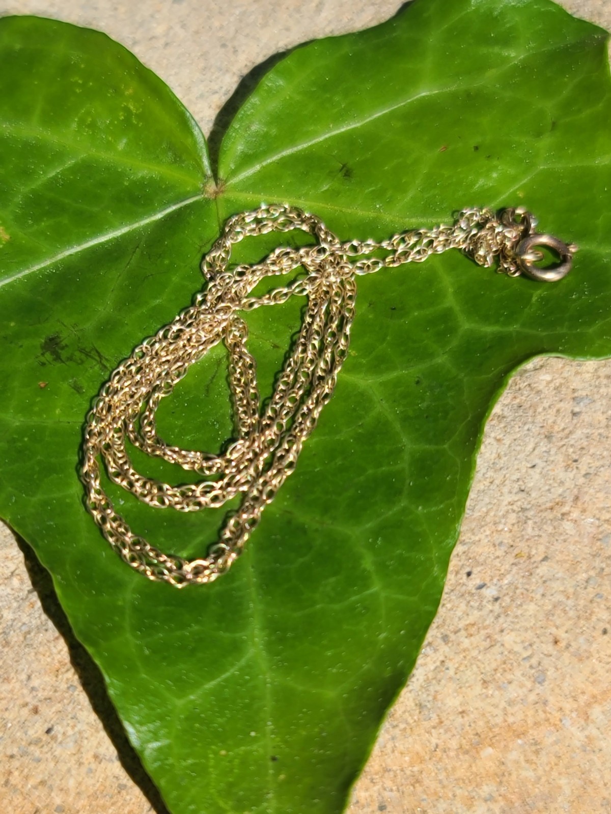 10k Solid Yellow Gold Dainty Cable Chain Necklace 18″ Length x 1mm Width
