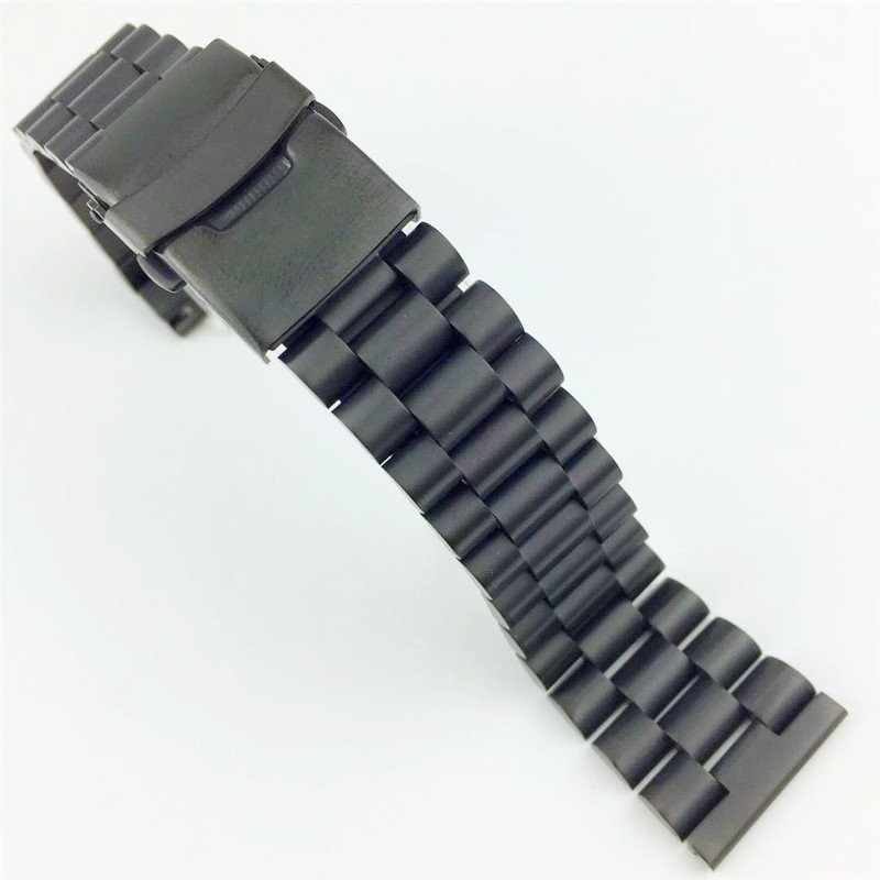 Solid Brushed Stainless Steel Watch Strap Band Wrist Bracelet 18 20 22 24 26mm