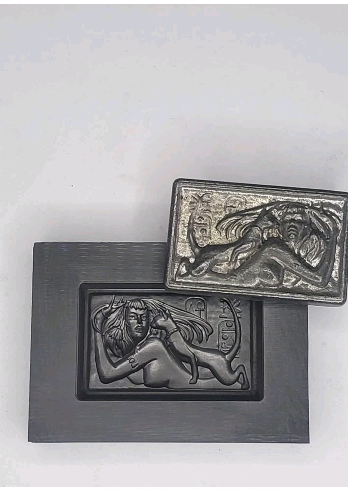 Woman With Cat 3D Graphite Ingot Mold for Gold Silver Copper Casting Refining
