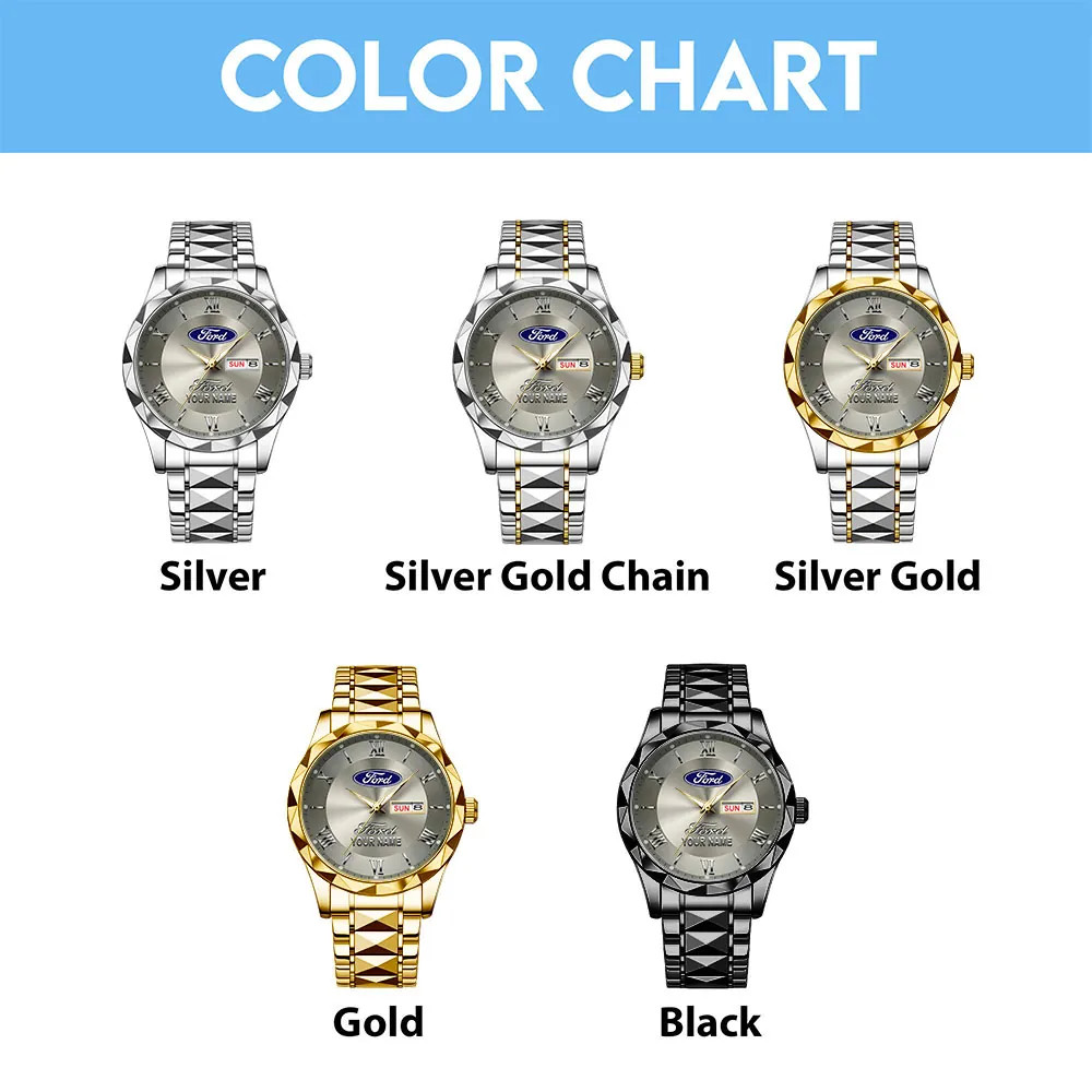 Personalized Ford Alloy Luxury Quartz Watch