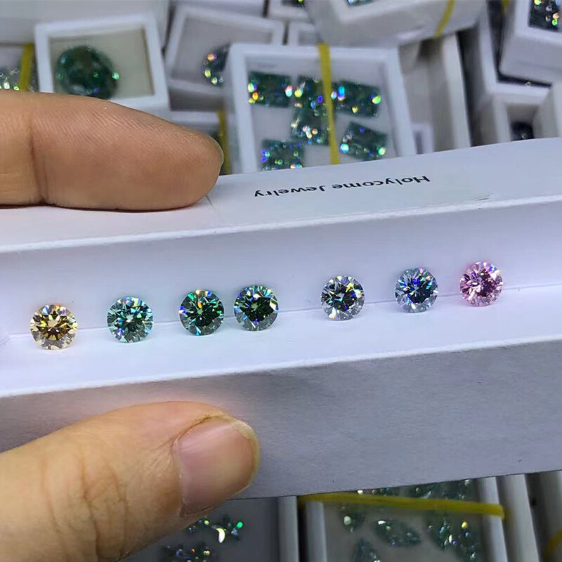 Excellent D Color VVS1 Round Cut Moissanite Loose Gemstones with GRA Certificate