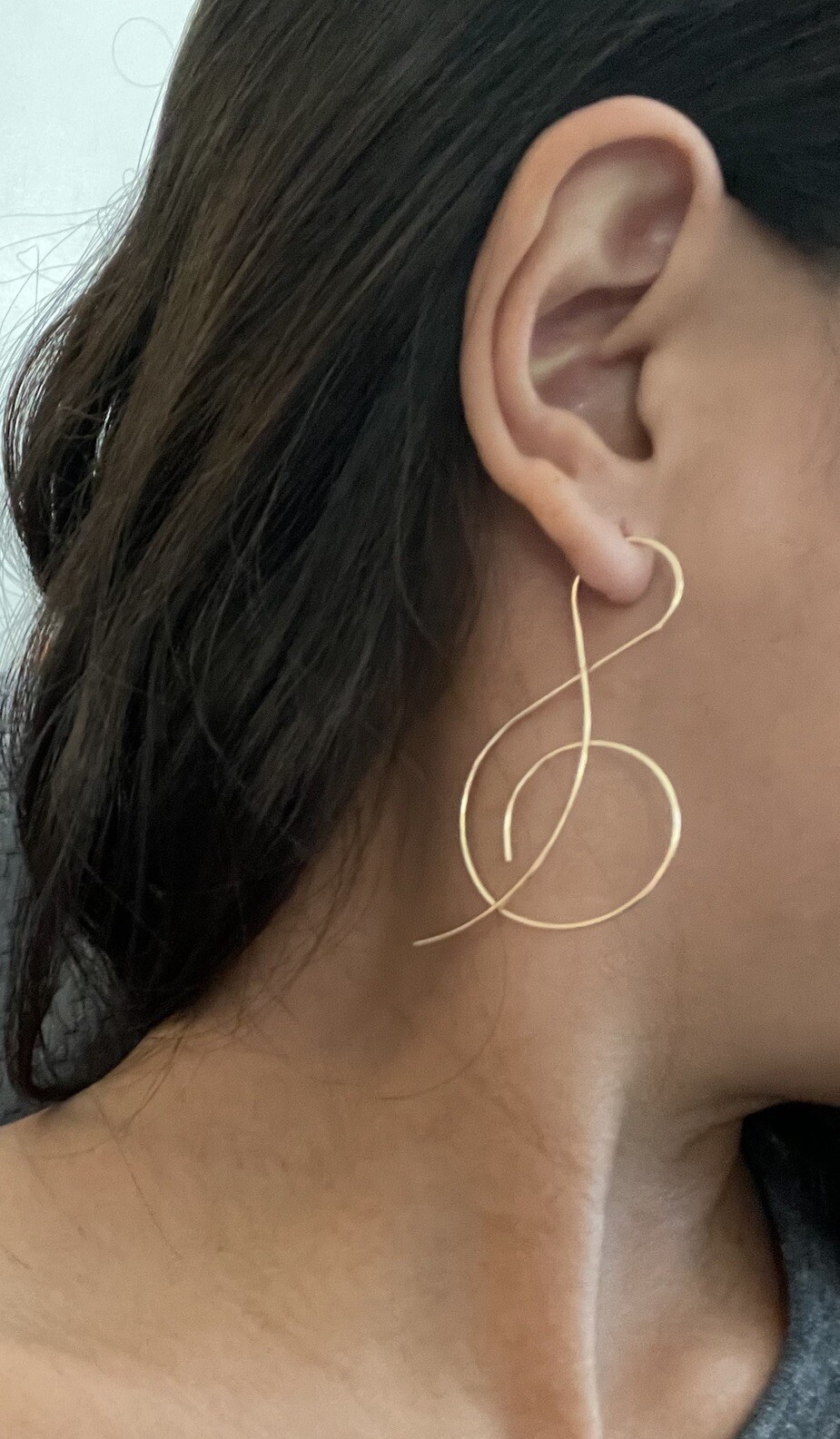 1 Pair Gold Tone Music Note Earrings | Made of Alloy