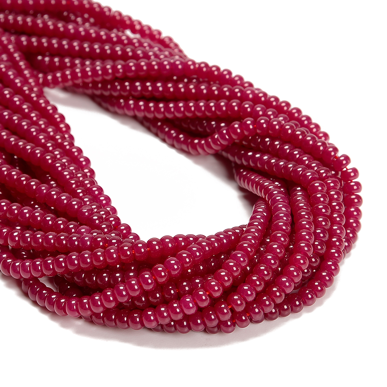 Natural Ruby Smooth Rondelle Beads Size 3x4mm 3x5mm 15.5” Strand
