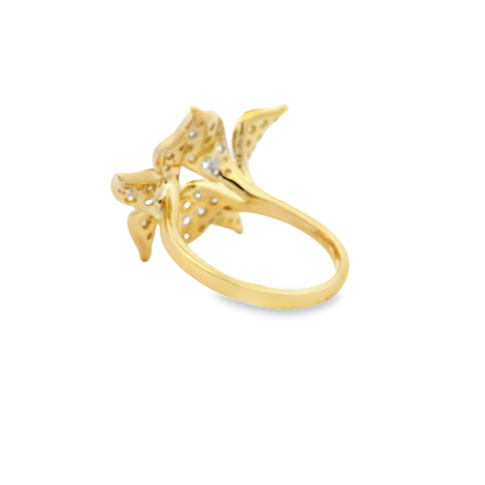 1.35ct Natural 68-Diamond Ring, 14k Multi-Tone Gold, Size 7