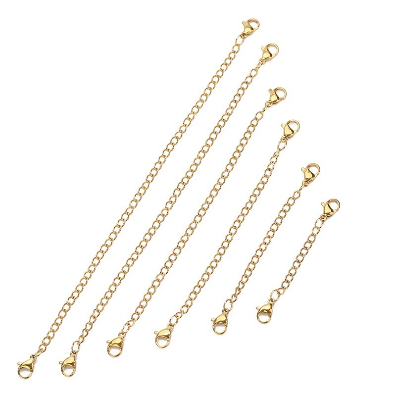 2-Pack Extender /Safety Chain Extender Necklace Bracelet Lobster lock 1″ To 6″
