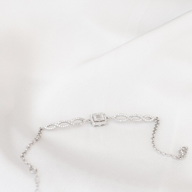 5 Ct Round Cut Simulated Diamond ChainTennis Bracelet 925 White Sterling Silver