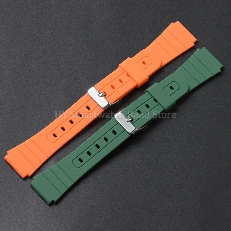 18mm Silicone Soft Watch Strap for Casio F91W F105/108 A158/168 W800H SGW400 AE1