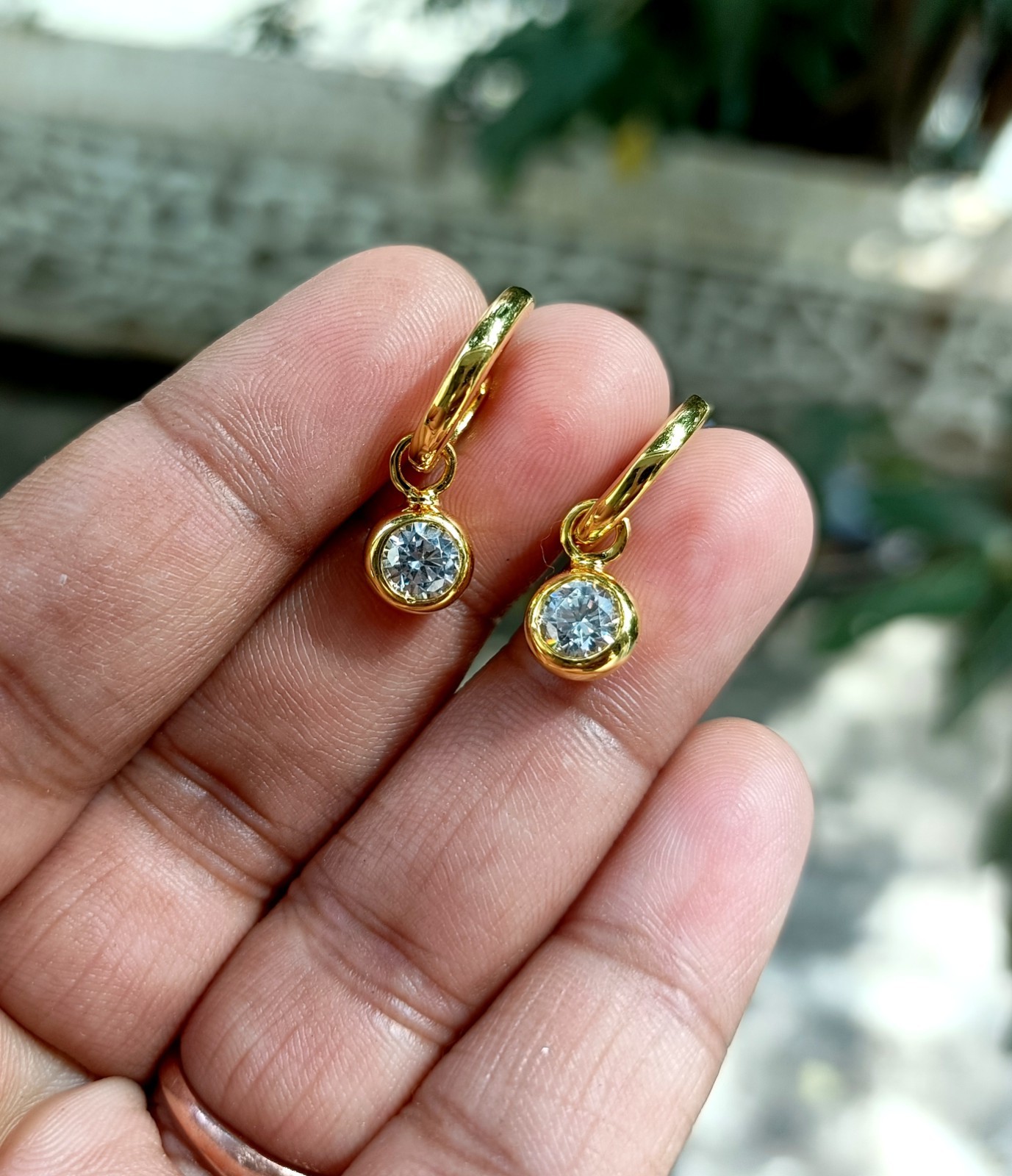 2Ct Round Cut Lab Created Diamond Drop & Dangle Earrings 14k Yellow Gold Plated