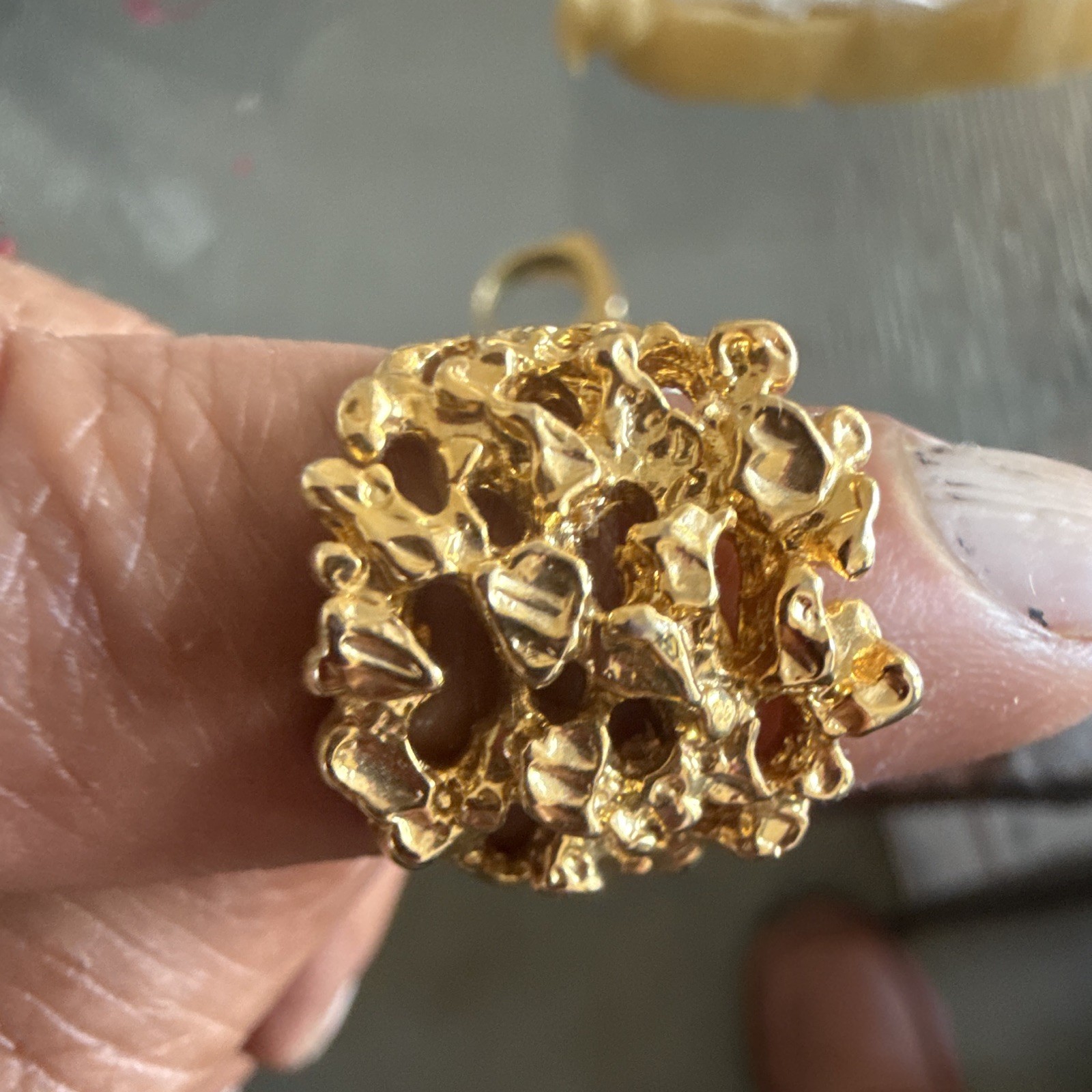 Mixed Lot Costume Fashion Rings Gold Tone Rhinestone Metal Unisex Adults