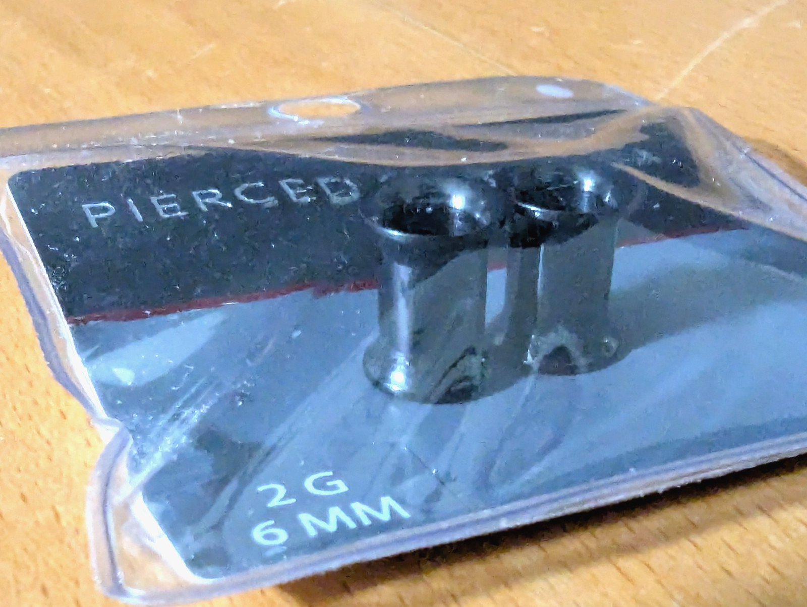 Spencers Pierced Nation Ear Gauges Black 2G 6MM 316L Brand New Unopened Package