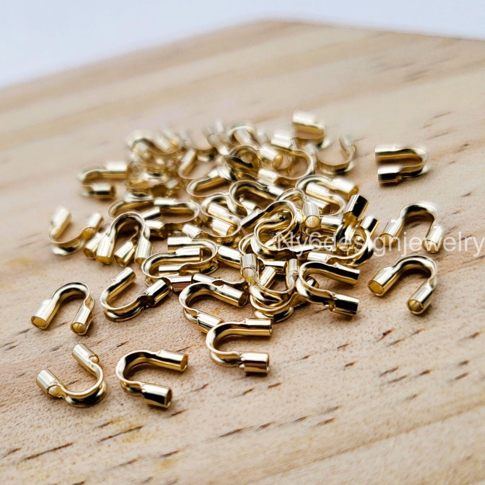 14K Gold Filled Wire Guards, Guardians, Cable Thimbles 3mm, 4mm, 5mm, 20pcs