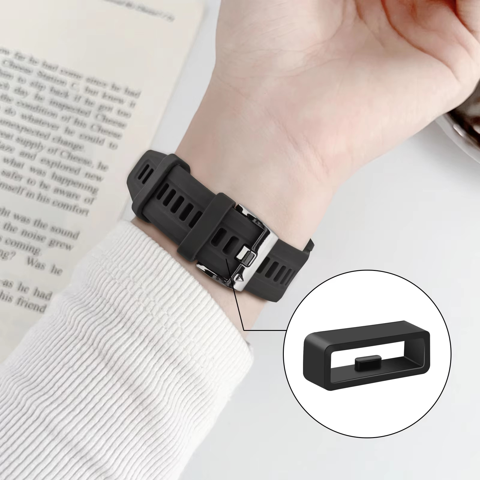 4pcs Silicone Watch Band Keeper Loop 12mm-22mm Rubber Strap Holder Colorful Ring
