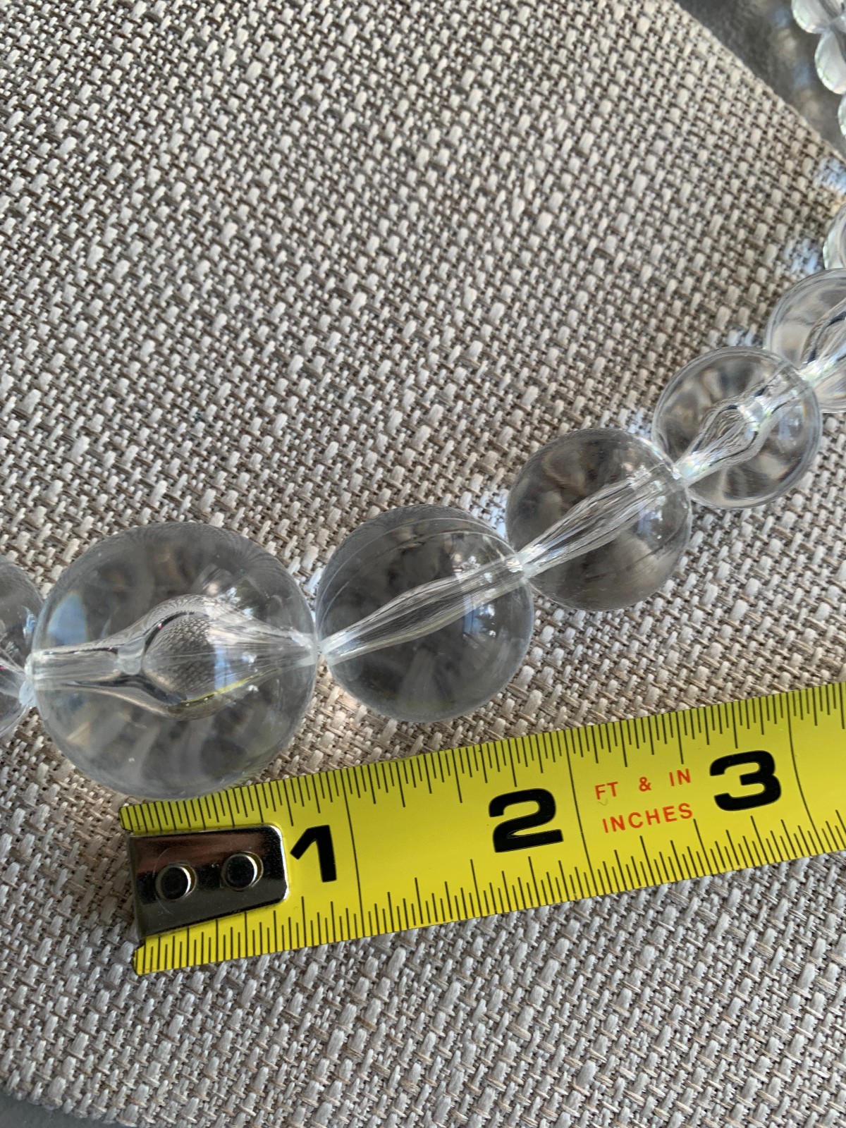 Lucite Clear Necklace Earrings Set Minimalist Deadstock Y2K NWT